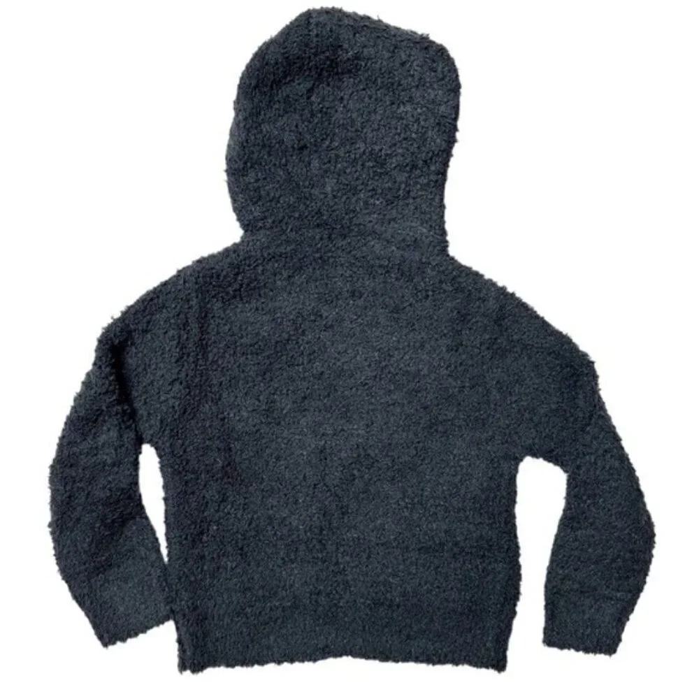SKIMS kids 2T/3T unisex sherpa hoodie full zip up onyx black NWT MSRP $88